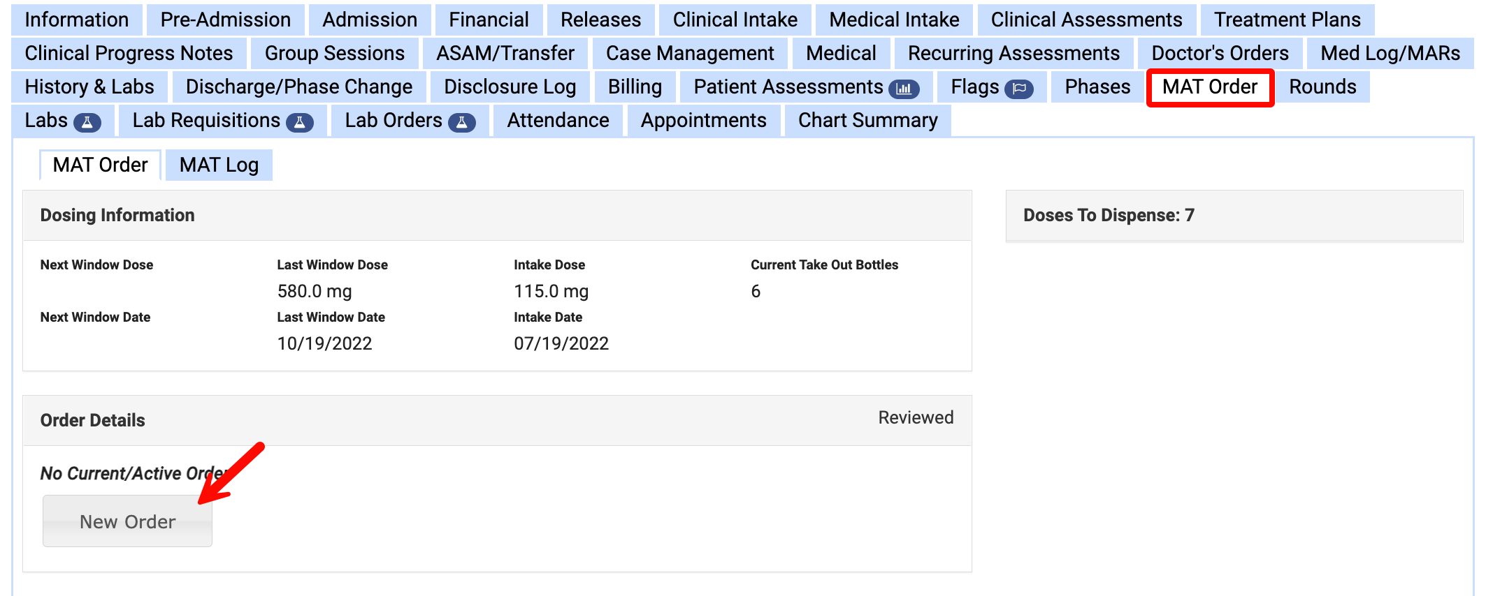 MAT Titration Order – Kipu Health