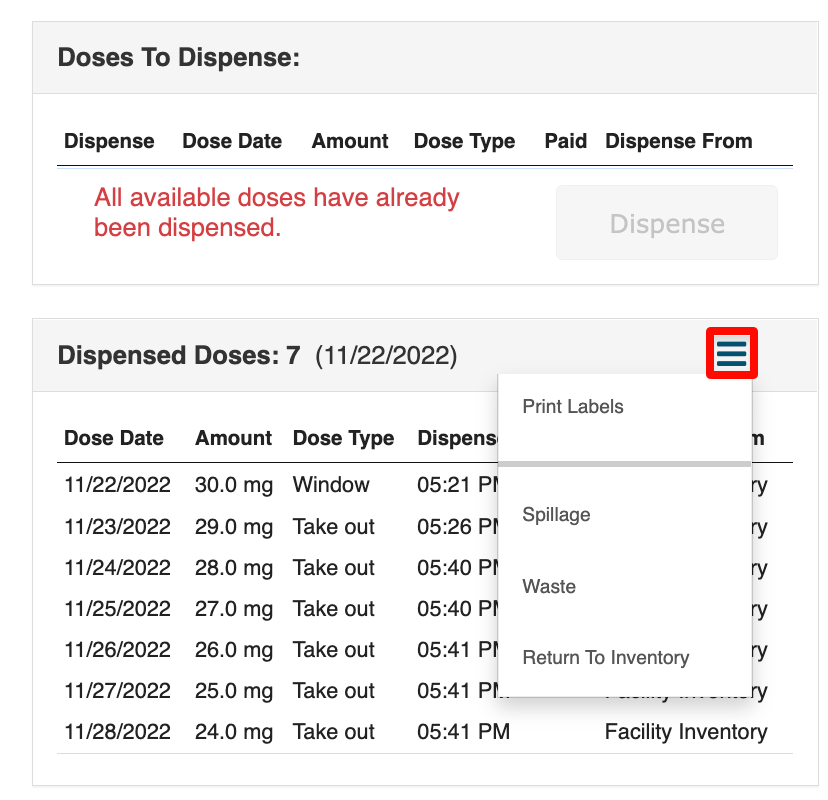 Dispense the Ordered Doses Kipu Health