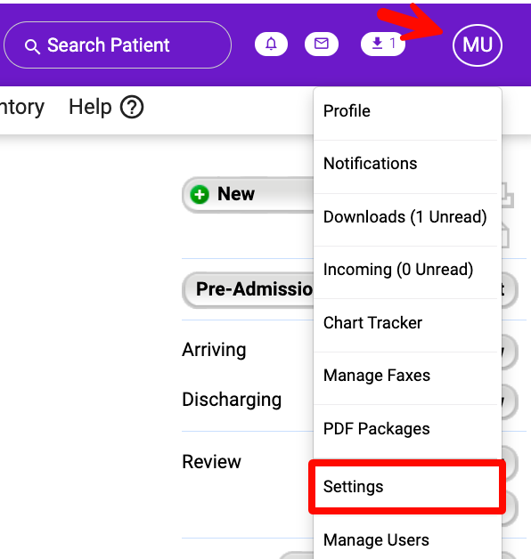 Appointment Status [Settings] Kipu Health