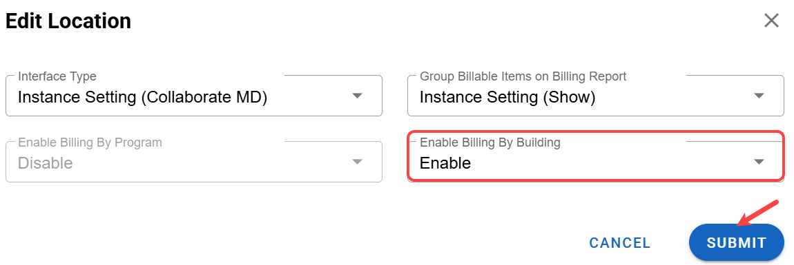 Enable Billing by Building