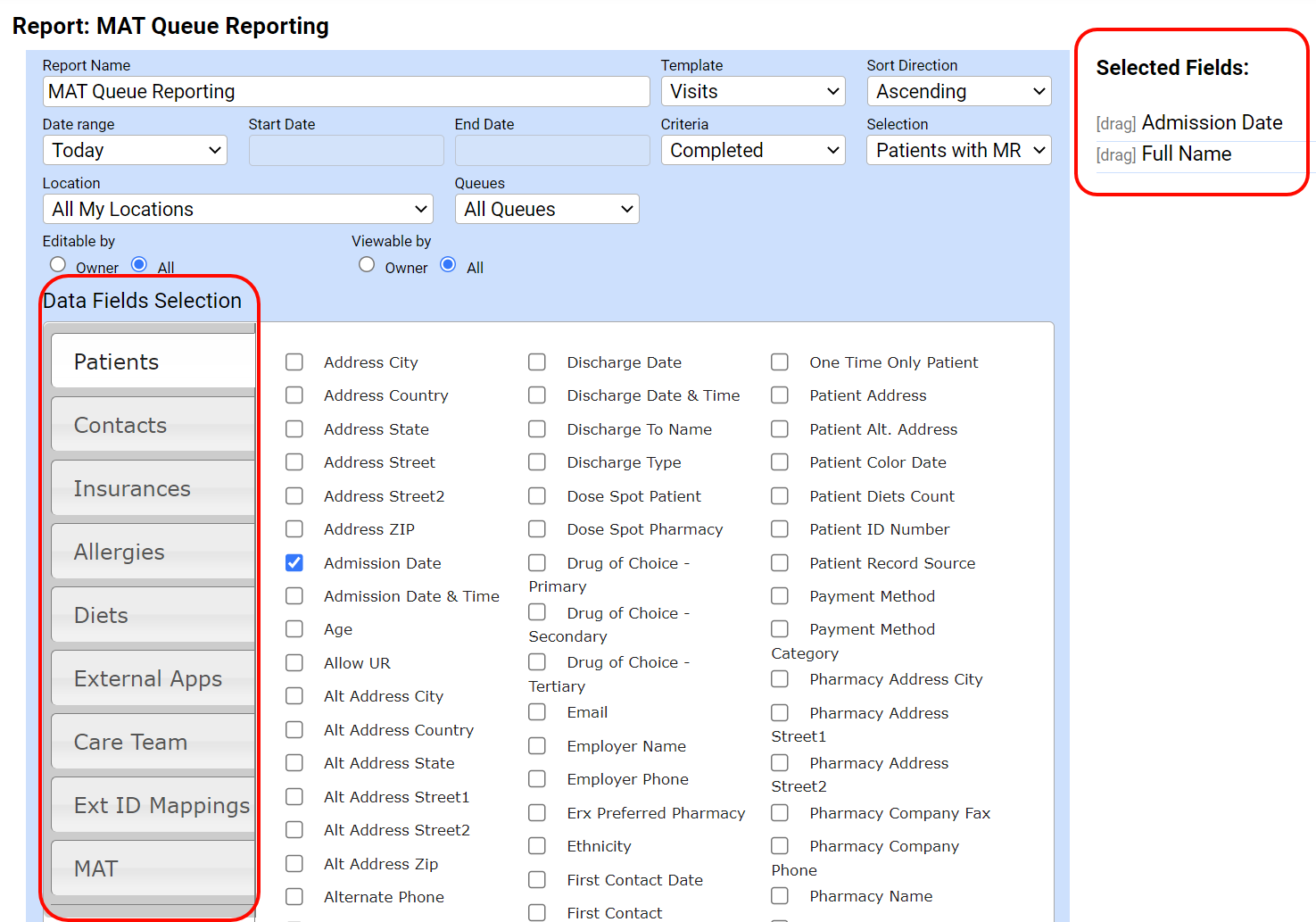 MAT Queues Report Kipu Health
