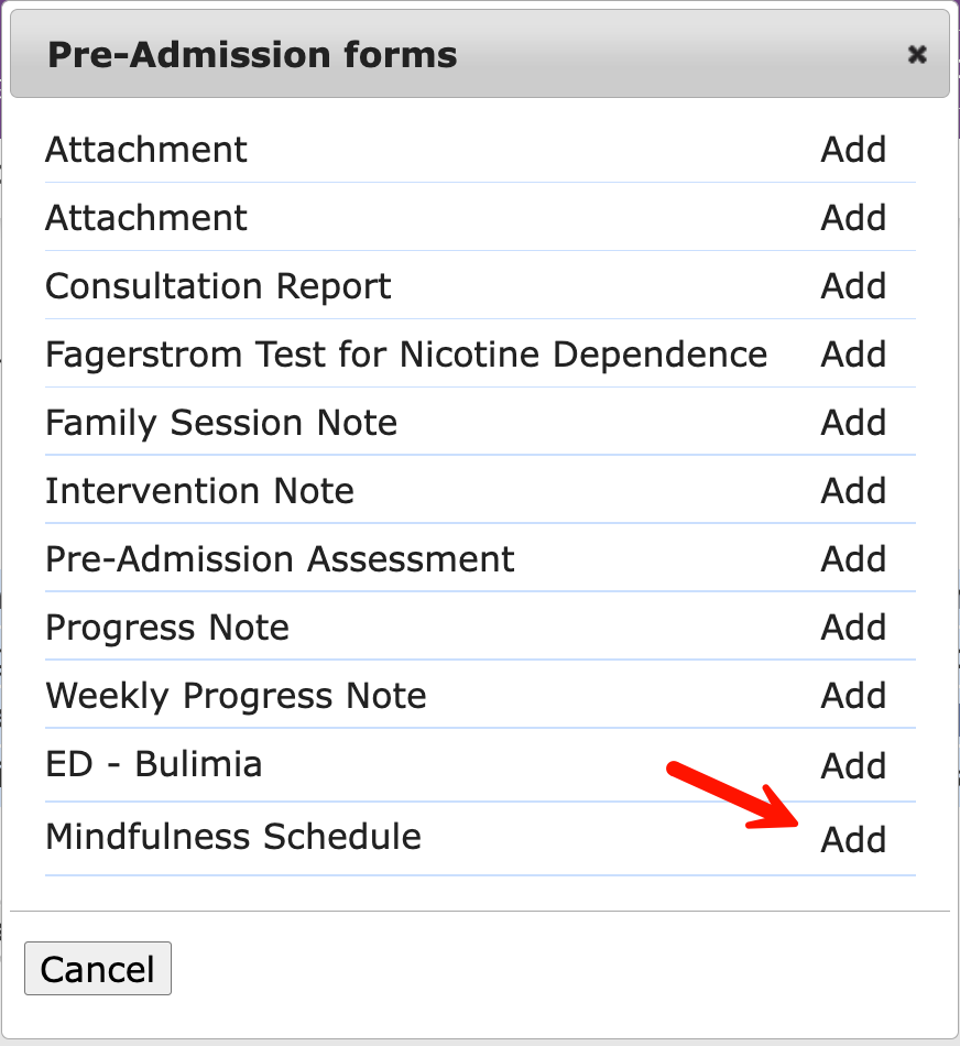 Chart Schedules for Group Sessions Kipu Health